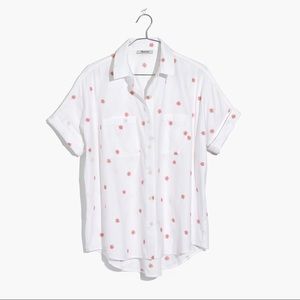 Madewell embroidered daisy courier shirt - NWT!